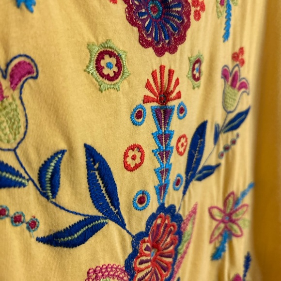Johnny Was Floral Embroidered Long Sleeve Top - Picture 3 of 4